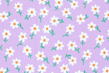 Badeanzugstoff, Bade Jersey, Swimwear, UPF50, Blumen, lila, 0,5 m